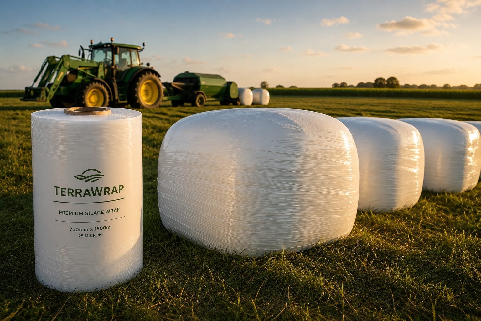 UVI stretch film on outdoor agricultural bales and pallets